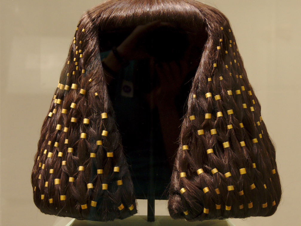 Modern Wig with Ancient Wig Ornaments