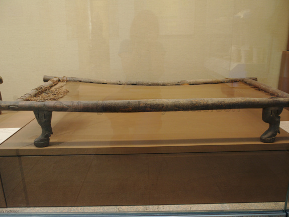 Wooden Bed Frame With Bulls Feet on Legs