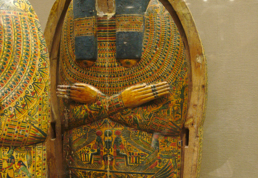Mummy Baord and Inner Coffin of Nany, Mistress of the House and Chantress of Amun