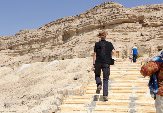 Walking Up to the Tombs in the Cliffs of Beni Hasan